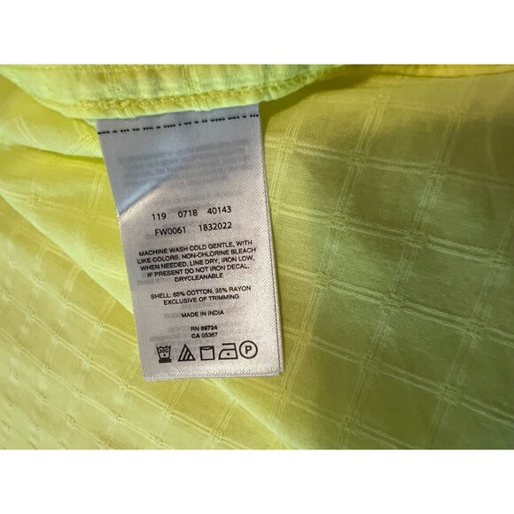 Columbia PFG Long Sleeve Button Front Shirt  1X  NWOT  Yellow  Outdoor Adventure - Picture 6 of 8